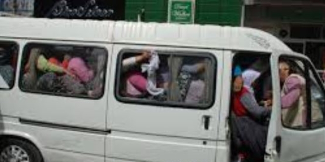14 kişilik minibüse bakın kaç kişi sığdırdılar?
