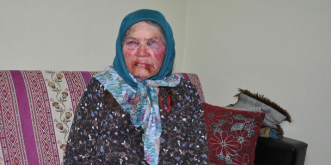 Ümmü nineyi döven zanlının kimliğini bardak çözecek