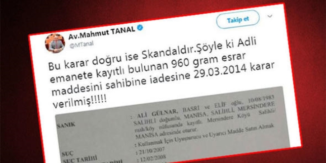 CHP'li Tanal'n Twitter paylamna savclktan aklama