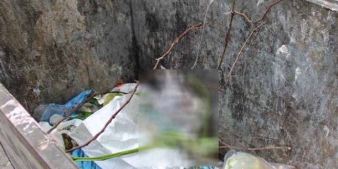 orum'da p konteynerinde bebek cesedi bulundu