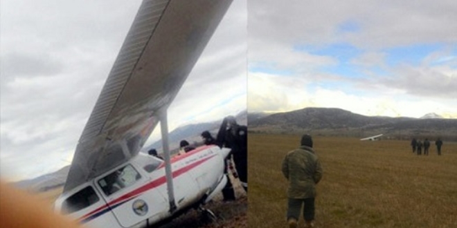 Ar�zalanan e�itim u�a�� tarlaya zorunlu ini� yapt�