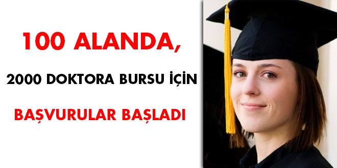 100/2000 doktora bursu başvuruları başladı