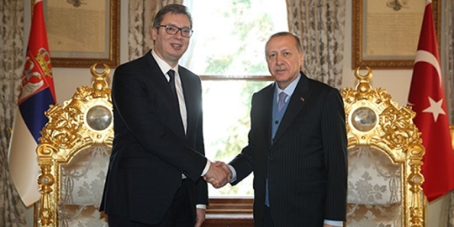 Erdo�an, S�rbistan Devlet Ba�kan� Vucic ile g�r���yor