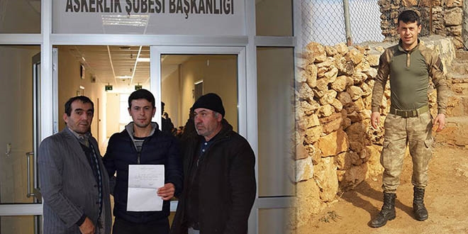 Tezkeresini aldı, Afrin için askerlik şubesine koştu