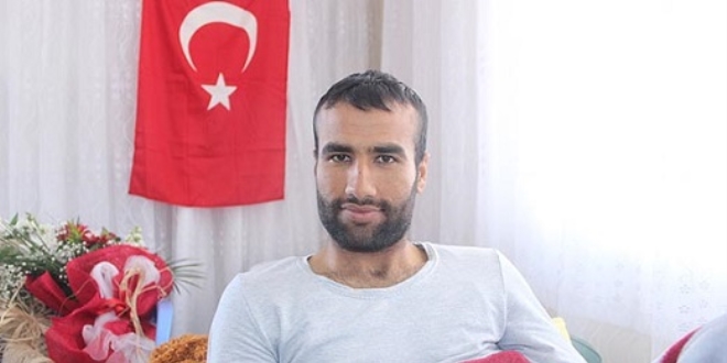 Zeytin Dal Harekat'nda yaralanan uzman avu Adyaman'a getirildi