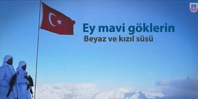 Jandarmadan 'Bayrak Şiiri'