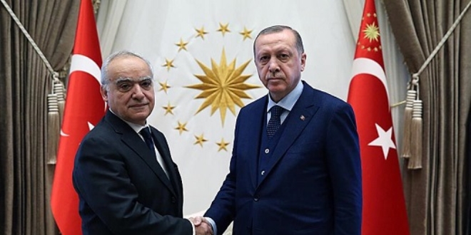 Erdoğan, BM Libya Özel Temsilcisi Salame'yi kabul etti
