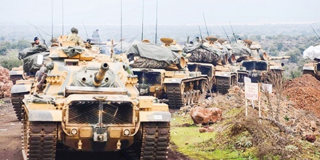Afrin'e 7 koldan asker kalkan