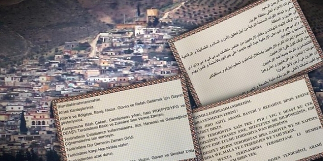 Türkiye'den Afrin halkına SMS'le birlik olma çağrısı