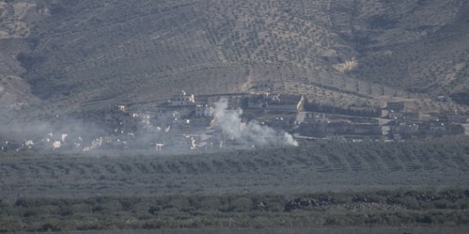 Snrda konulu birlikler PKK/PYD mevzilerini vuruyor