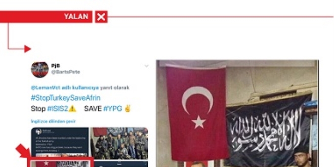 PKK destekçileri, Erdoğan'ın fotoğrafını montajlayarak yalan üretti