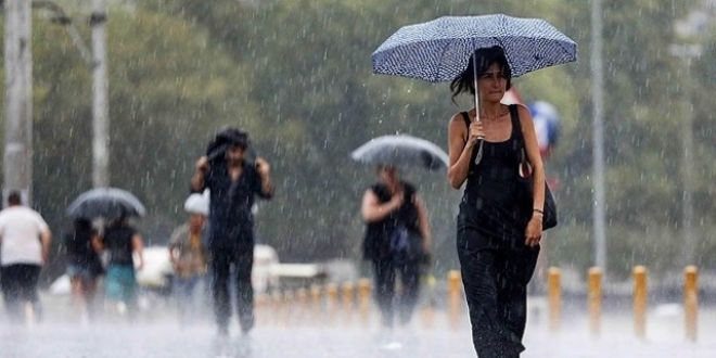 Cumartesi Marmara ve Ege'de yamur etkili olacak-Harital