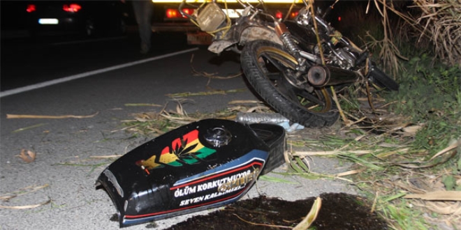 Motosiklet kazasnda PKK bayra