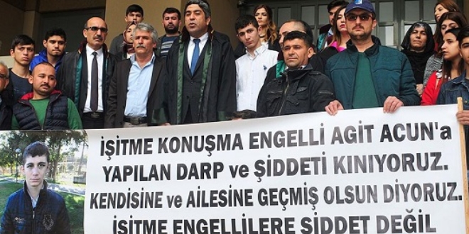 Adana'da engelli genci darp edenlerin cezas� belli oldu