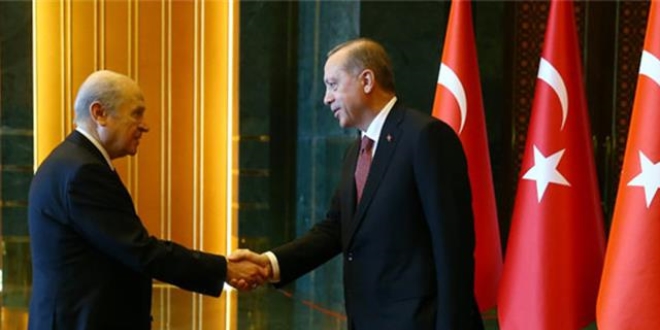 Cumhurbaşkanı Erdoğan, Bahçeli ile görüştü