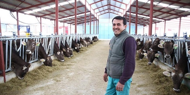 Almanya'dan getirdiği ineklerle Antalya'da çiftlik kurdu