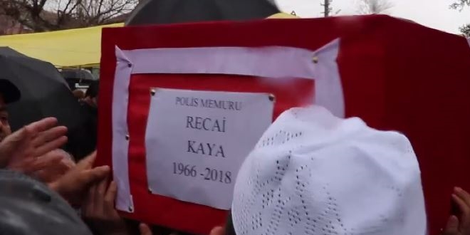 Görevi başında vefat eden polis toprağa verildi