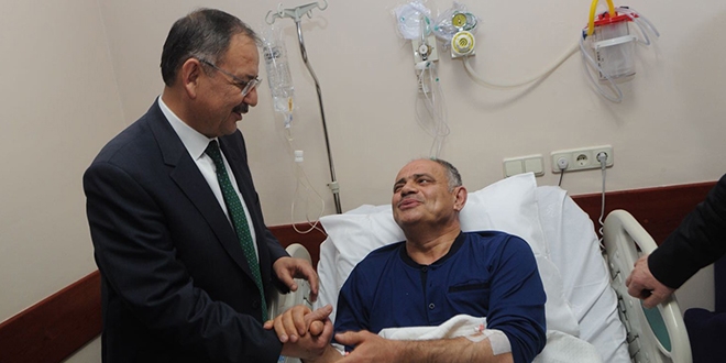 �zhaseki'den b��akla yaralanan Ba�kana ziyaret