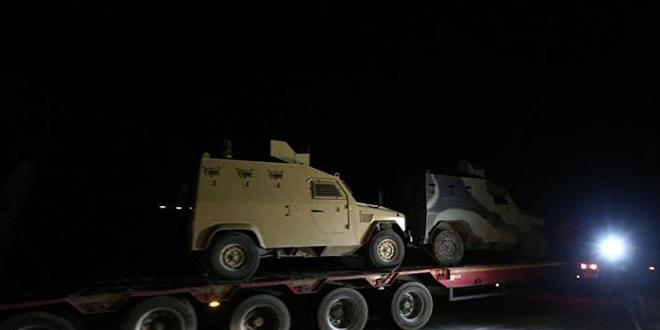 Sınırda gönderilen askeri araçlar Kilis'e ulaştı