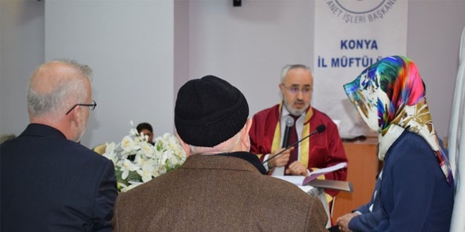 Konya'da ilk müftü nikahı kıyıldı