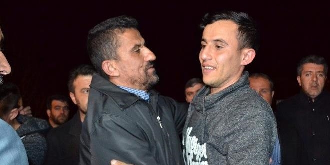 Afrin gazisine coşkulu karşılama