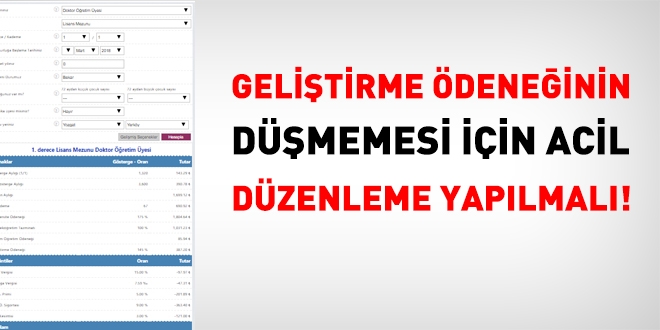 Yardımcı doçentlik düzenlemesi sonrasında, Doktor öğretim üyelerinin geliştirme ödeneğinde sorun var