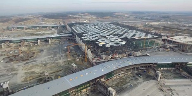 İstanbul'un 3. havalimanındaki son durum havadan görüntülendi