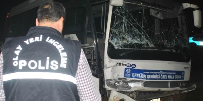 Aydn'da yolcu otobs devrildi: 12 yaral
