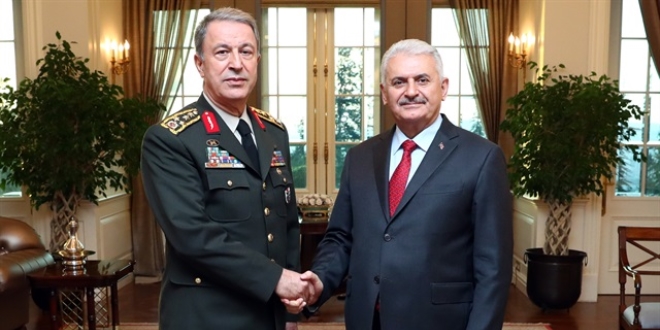 Başbakan Yıldırım, Genelkurmay Başkanı'nı kabul etti