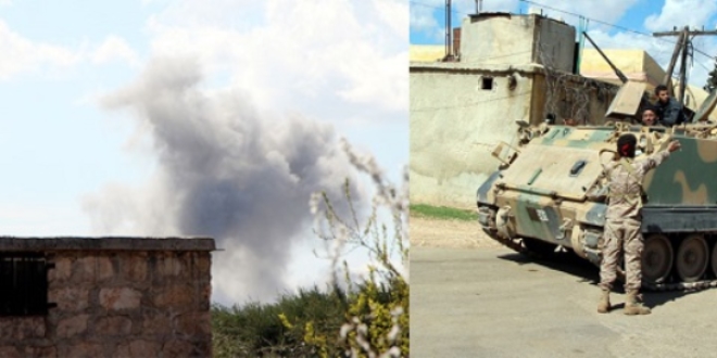 Afrin'in Meryemeyn kyne hava bombardman