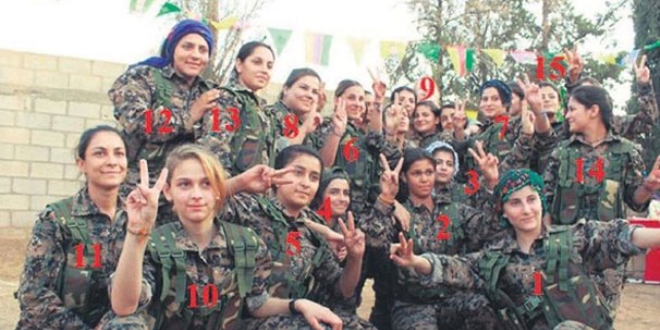 YPG'li 15 kadn terrist ldrld