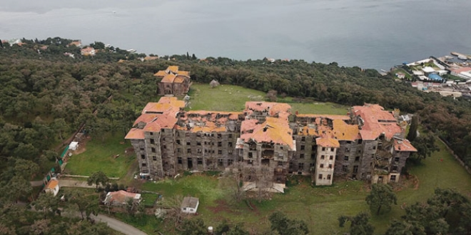 Büyükada Eski Rum Yetimhanesi havadan fotoğraflandı