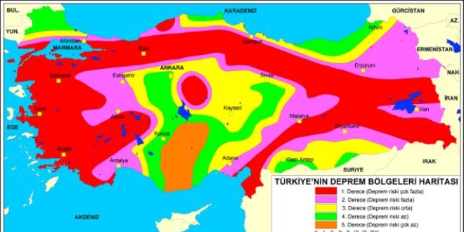 'Türkiye Deprem Tehlike Haritası' yayımlandı