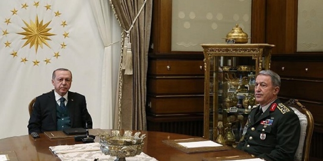 Cumhurbaşkanı Erdoğan, Orgeneral Akar'ı kabul etti