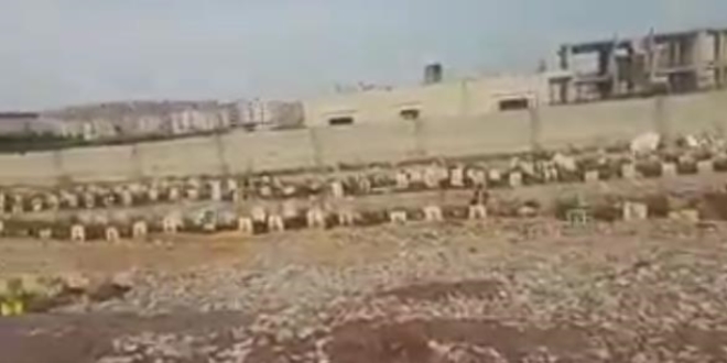 İşte Afrin'de yüzlerce YPG'li teröristin olduğu mezarlık
