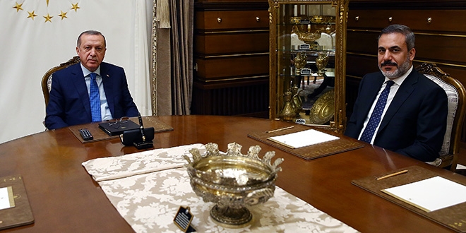 Erdoğan, MİT Müsteşarı Fidan'ı kabul etti