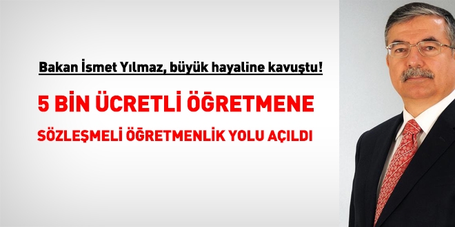 5 bin ücretli öğretmene, sözleşmeli öğretmen olmanın yolu açıldı