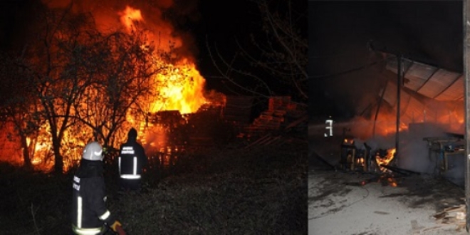 Bursa'da korkutan yang�n