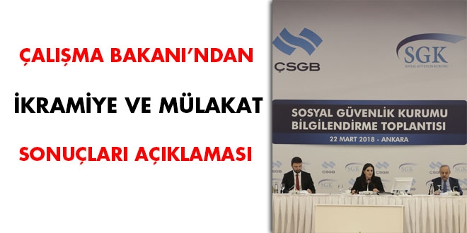 Çalışma Bakanı'ndan ikramiye ve mülakat sonuçları açıklaması