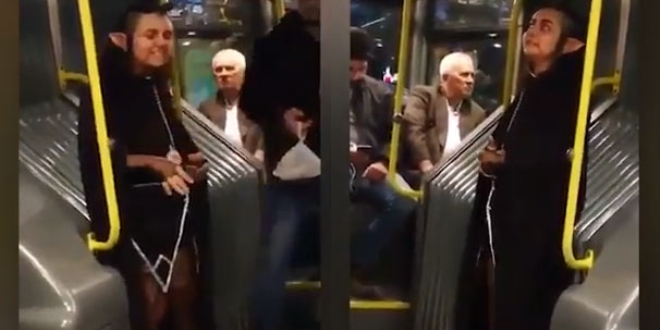 Metrobüse binen kadın yolcu herkesi şaşırttı