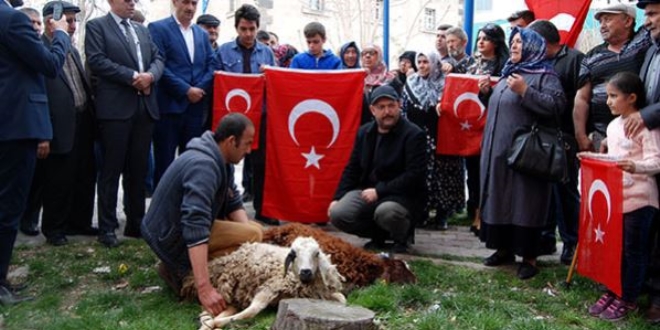 Naaşı bulunan uzman çavuş için kurban kesildi