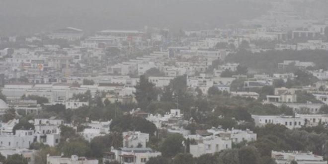 Mu�la toz bulutu alt�nda