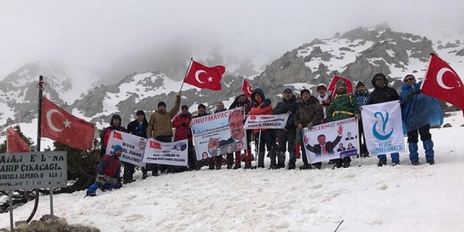 Yazıcıoğlu anısına Keş Dağı'na tırmandılar