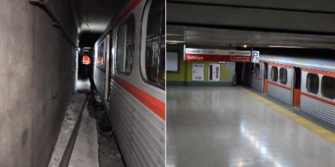 Ankara'da metrolar çarpıştı... Seferler durdu
