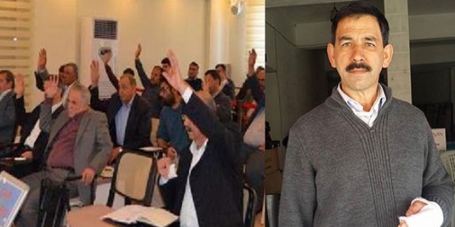 Belediye meclisindeki arbedede MHP'li yenin parma krld