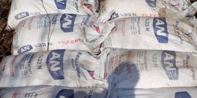 Bitlis'te bin kilogram amonyum nitrat ele geçirildi