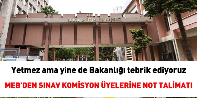 MEB'den sözlü sınav komisyonu üyelerine artı eksi 3 puan talimatı!