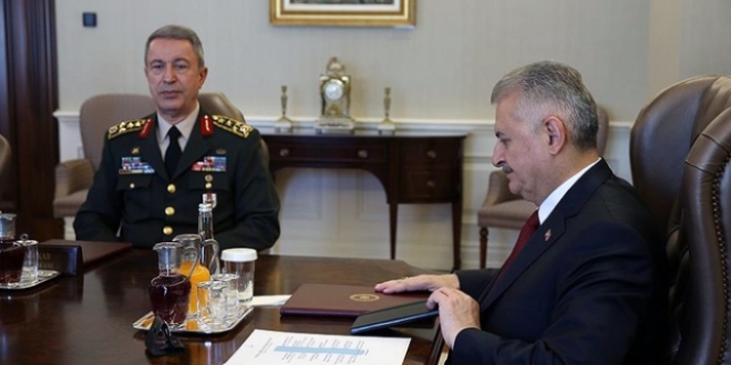 Ba�bakan Y�ld�r�m, Orgeneral Akar'� kabul etti