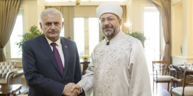 Ba�bakan Y�ld�r�m, Diyanet ��leri Ba�kan�'n� kabul etti