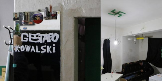 Sahibi öldü diye girilen evde 'gamalı haç' sembolleri